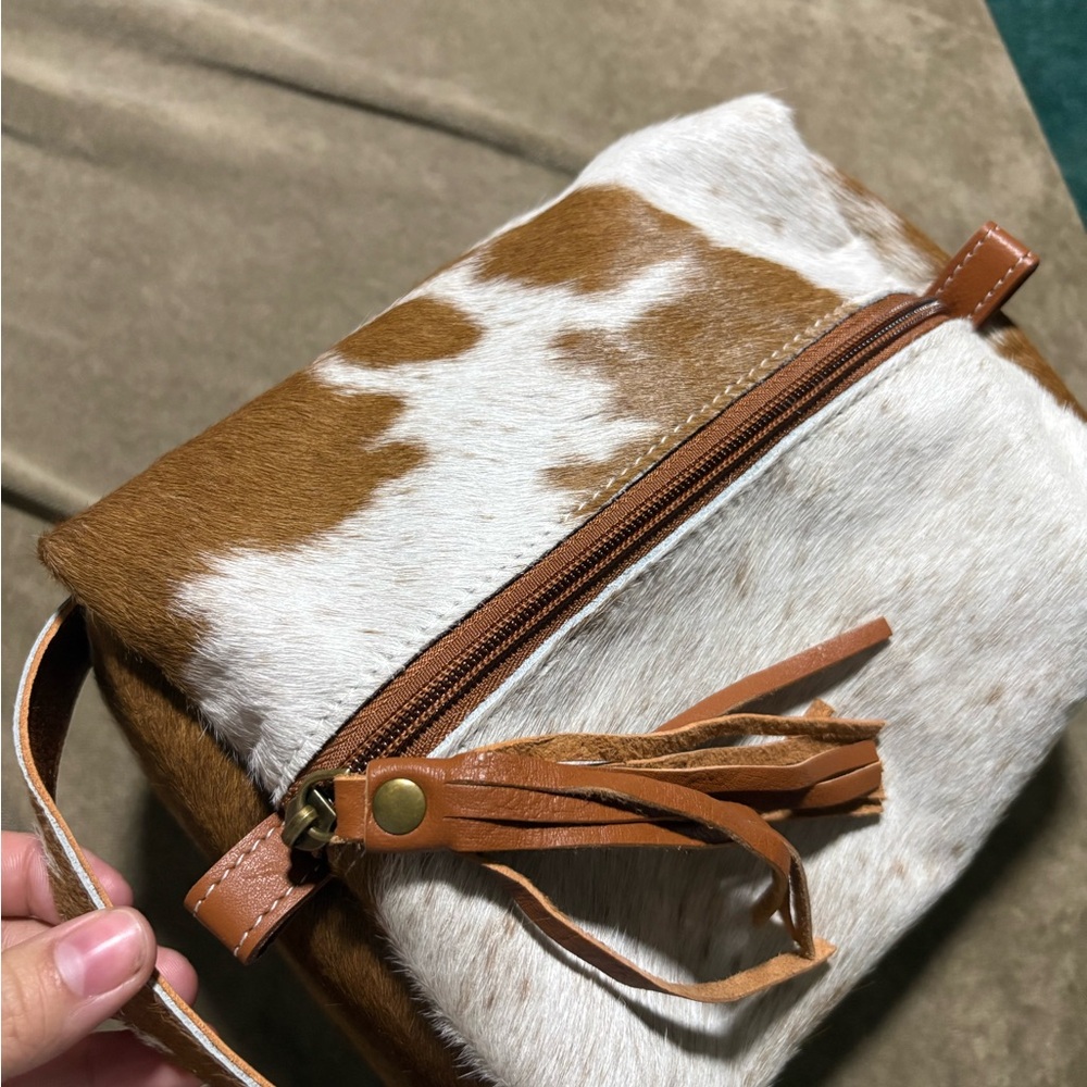 Genuine Cowhide Cosmetic Bag